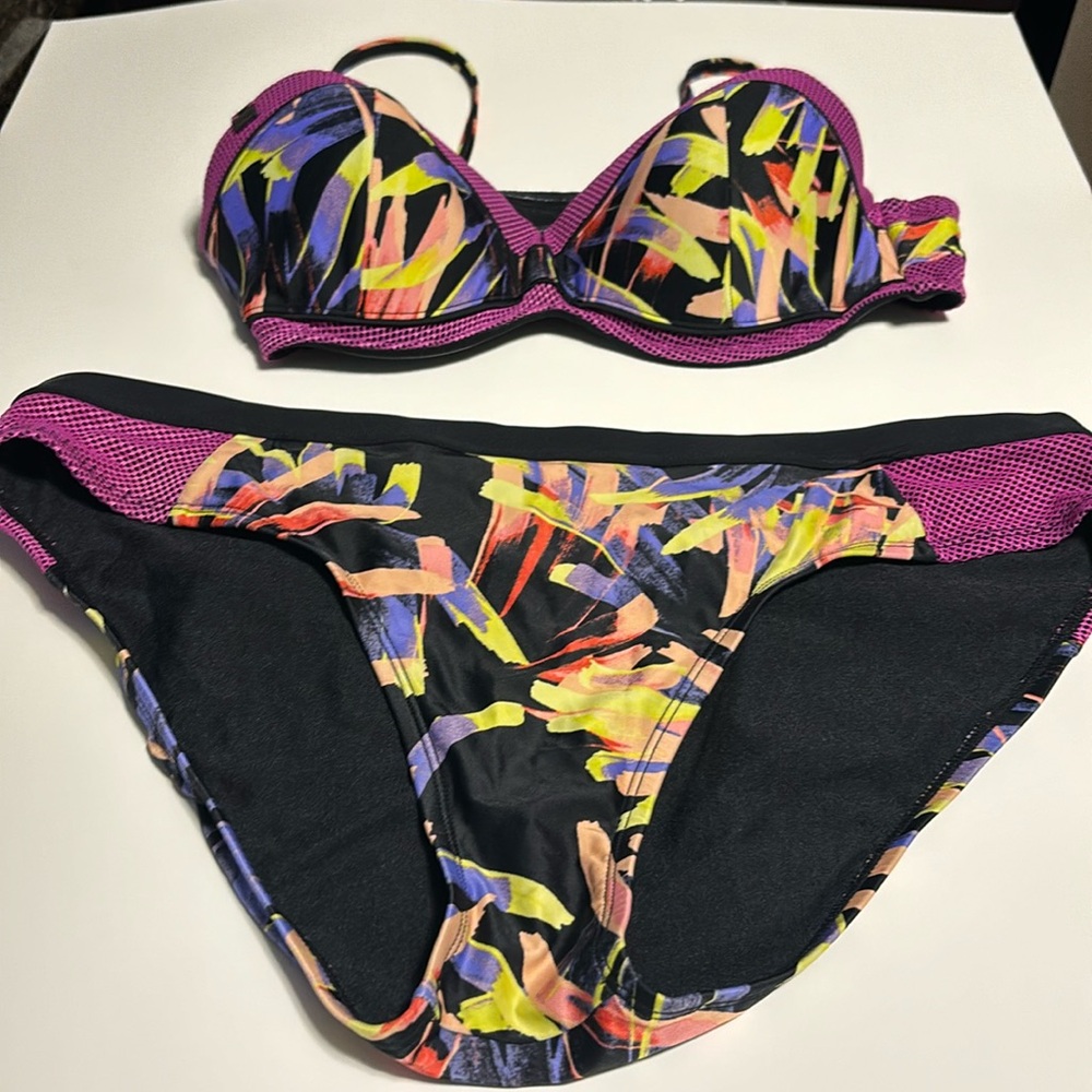Lole Two Piece Bikini Top Large Bottom Size X-Large